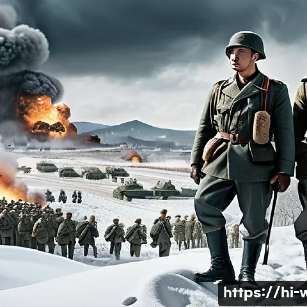 미국의 군사 개입 역사 - A detailed historical scene depicting the Cold War era with American soldiers in military uniforms s...