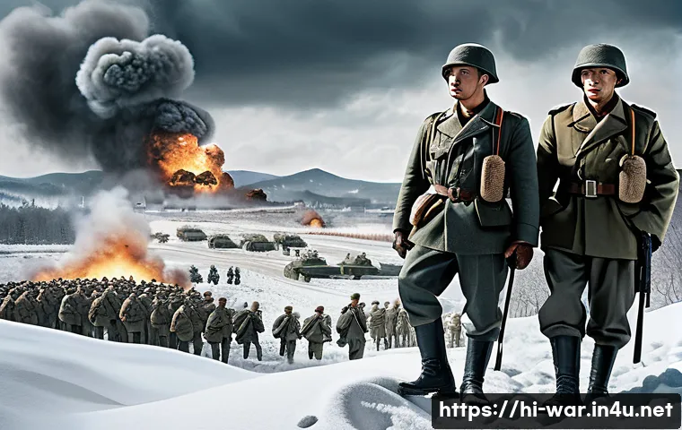 미국의 군사 개입 역사 - A detailed historical scene depicting the Cold War era with American soldiers in military uniforms s...