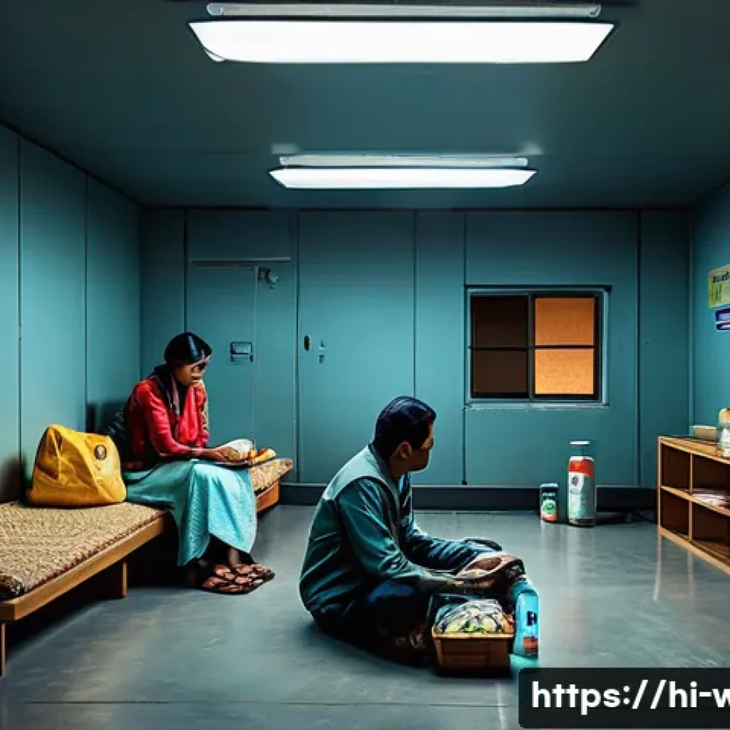 핵전쟁 가능성과 대비책 - A detailed and realistic scene inside a sturdy home shelter room designed for nuclear attack safety,...