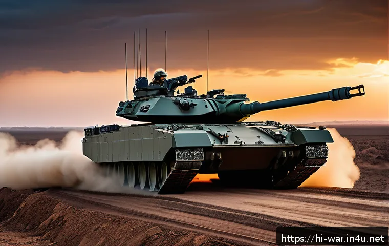 탱크 개발 역사 - A futuristic Indian battlefield scene featuring a highly advanced hybrid-electric main battle tank e...